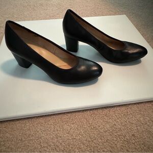 Black Leather Heels
